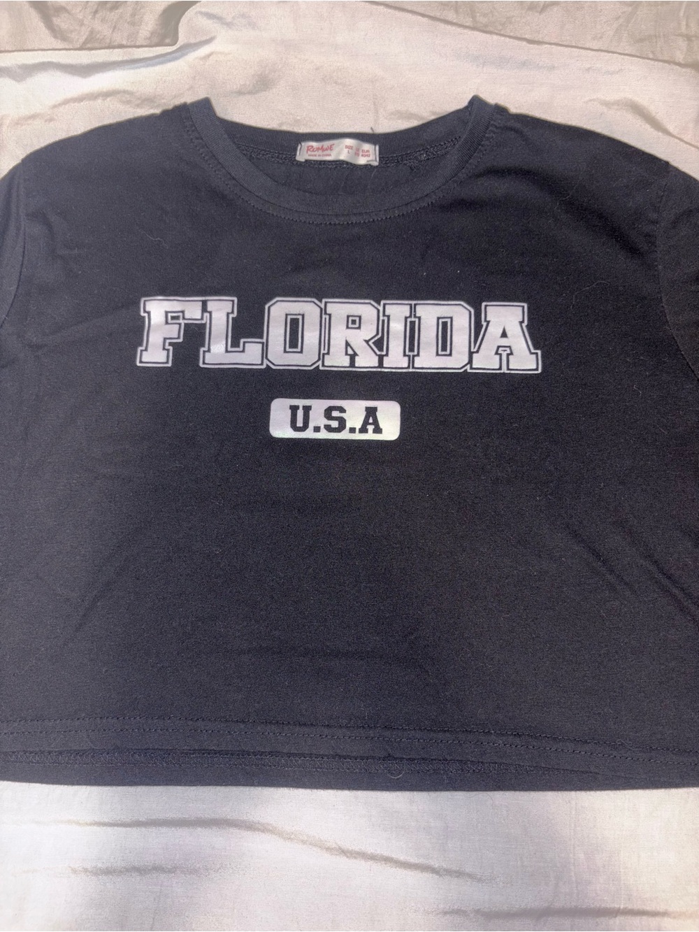 Black 'Florida U.S.A.' Graphic Tee